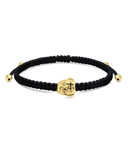 Buddha Face with Matt Rope Bracelet BR-308-GP